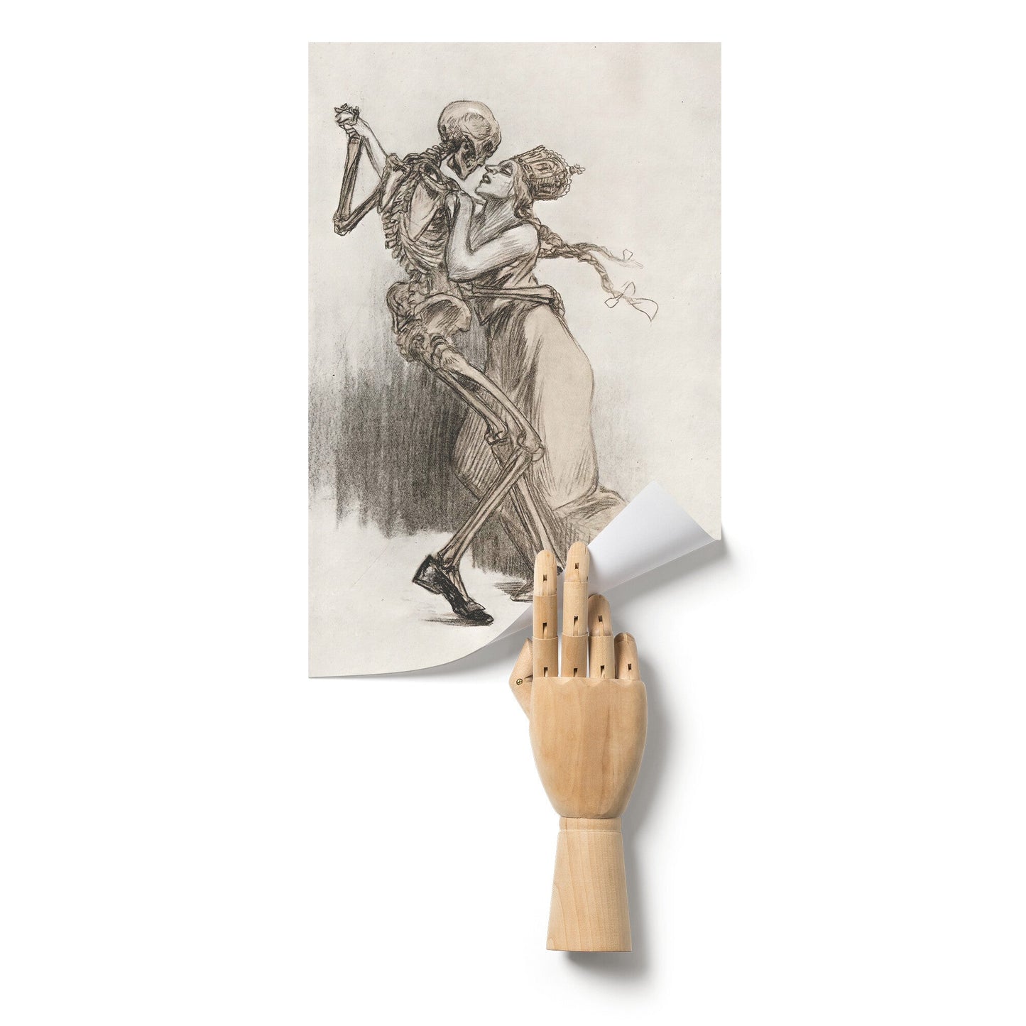THE GERMAN TANGO (LADY DANCES WITH DEATH) BY LOUIS RAEMAEKERS MATTE POSTER