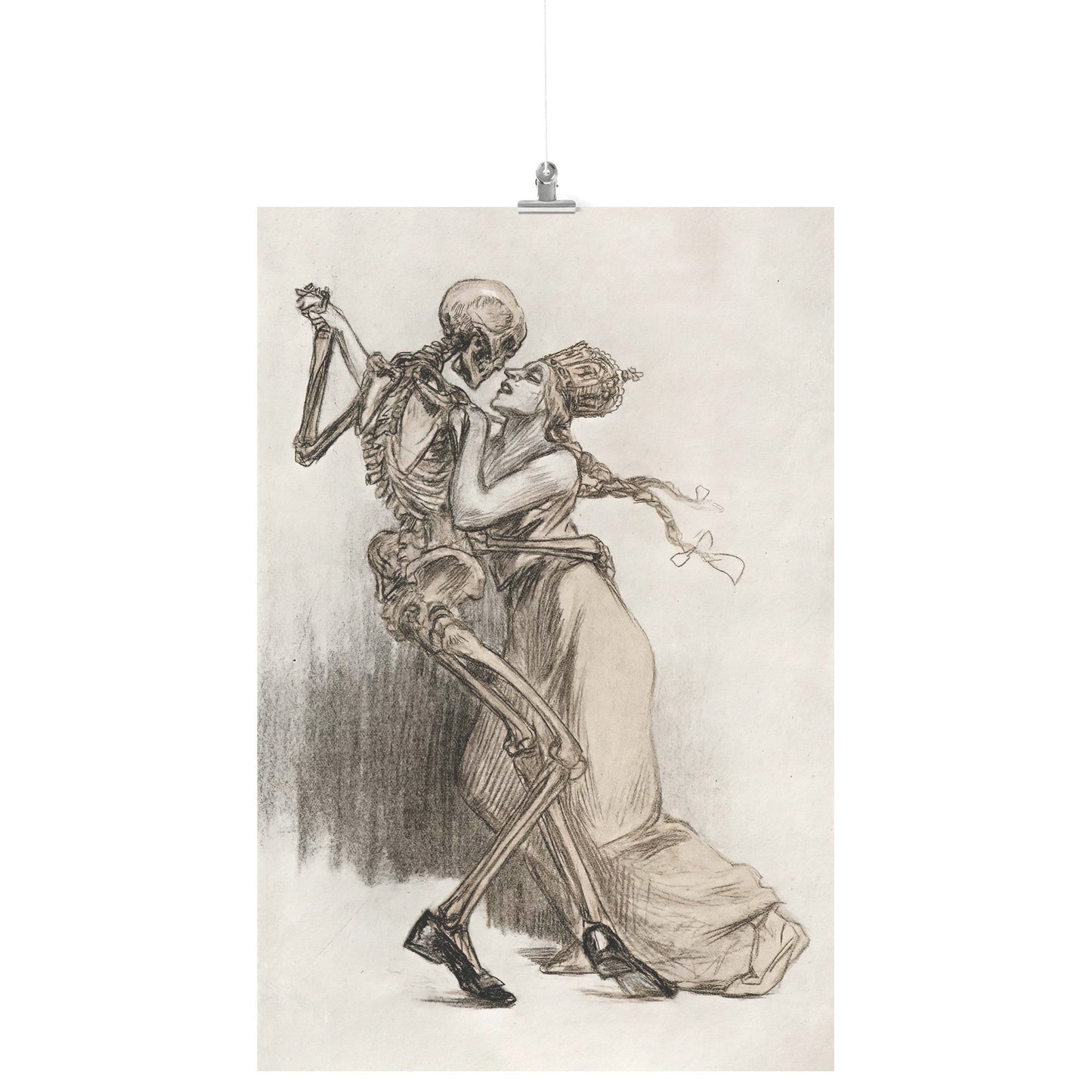 THE GERMAN TANGO (LADY DANCES WITH DEATH) BY LOUIS RAEMAEKERS MATTE POSTER