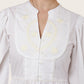 TONAL EMBROIDERED OFF WHITE CASUAL MIDI DRESS - S TO 3XL