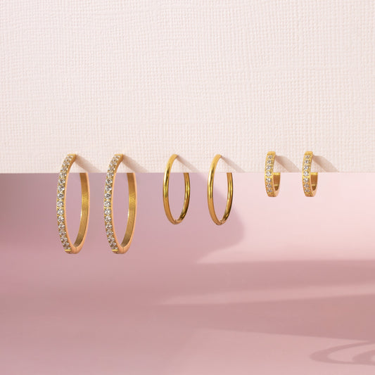 MEDIUM CLASSIC CLICKER HOOP EARRINGS