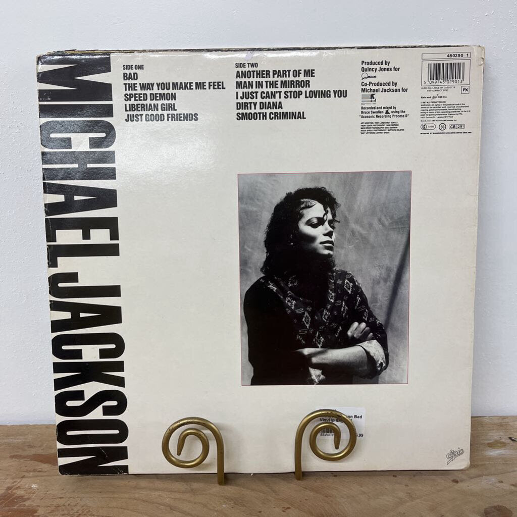 MICHAEL JACKSON BAD VINYL LP ENGLAND-Thriftique Marketplace