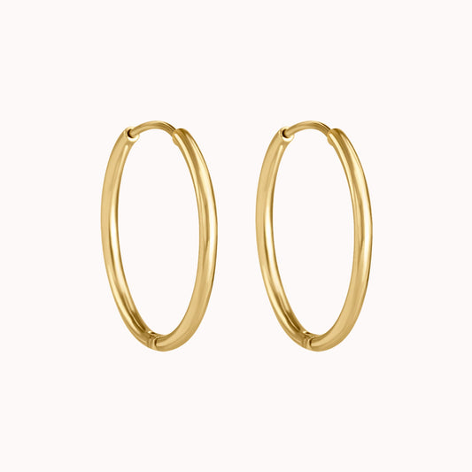 MEDIUM CLASSIC CLICKER HOOP EARRINGS