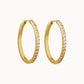 MEDIUM CLASSIC DIAMOND HOOP EARRINGS