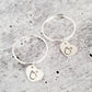 MIDDLE FINGER HEART HOOP EARRINGS