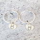 MIDDLE FINGER HEART HOOP EARRINGS