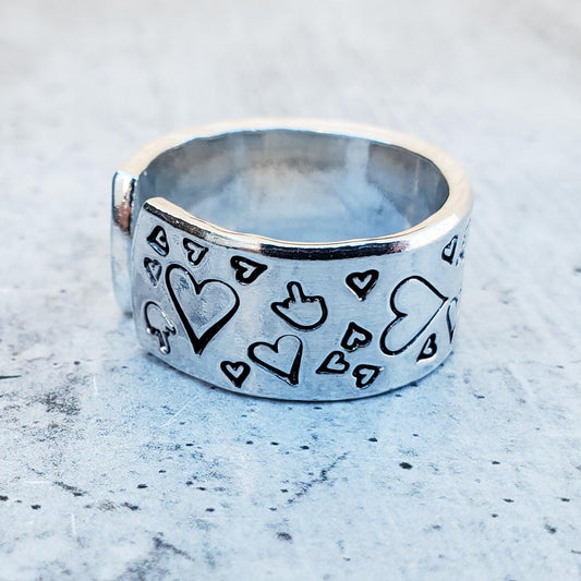 MIDDLE FINGER HEART VALENTINE'S DAY RING