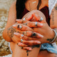 MIDDLE FINGER HEMP LEAF WIDE BAND RING