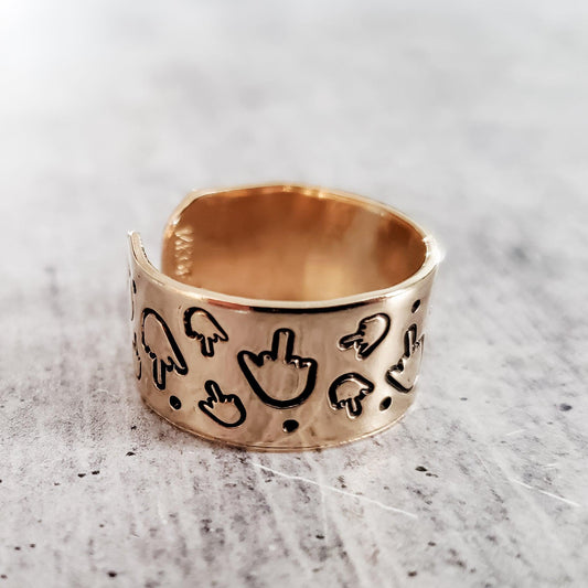 MIDDLE FINGER PARTY RING