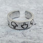 MIDDLE FINGER THIN BAND RING