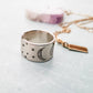 MOON PHASES CELESTIAL SILVER RING