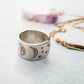 MOON PHASES CELESTIAL SILVER RING