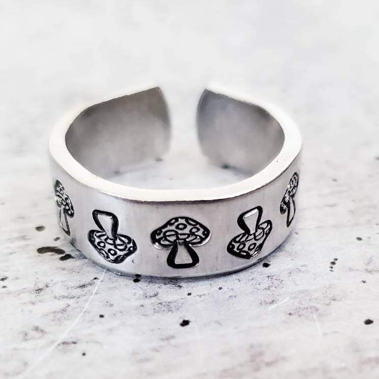MUSHROOM SILVER RING