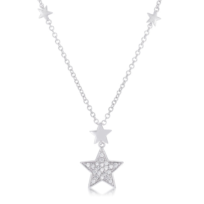 .32CT STAR NECKLACE WITH SHIMMERING CZ