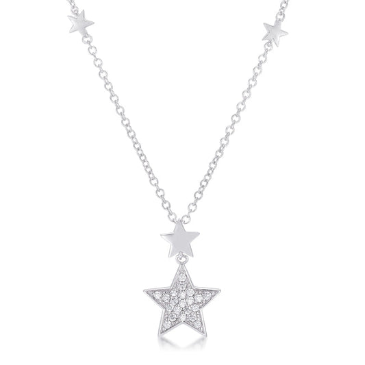 .32CT STAR NECKLACE WITH SHIMMERING CZ