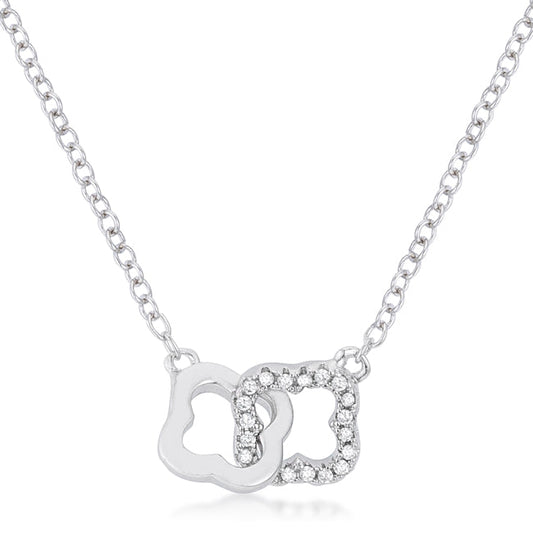 .21 CT NECKLACE WITH FLORAL LINKS