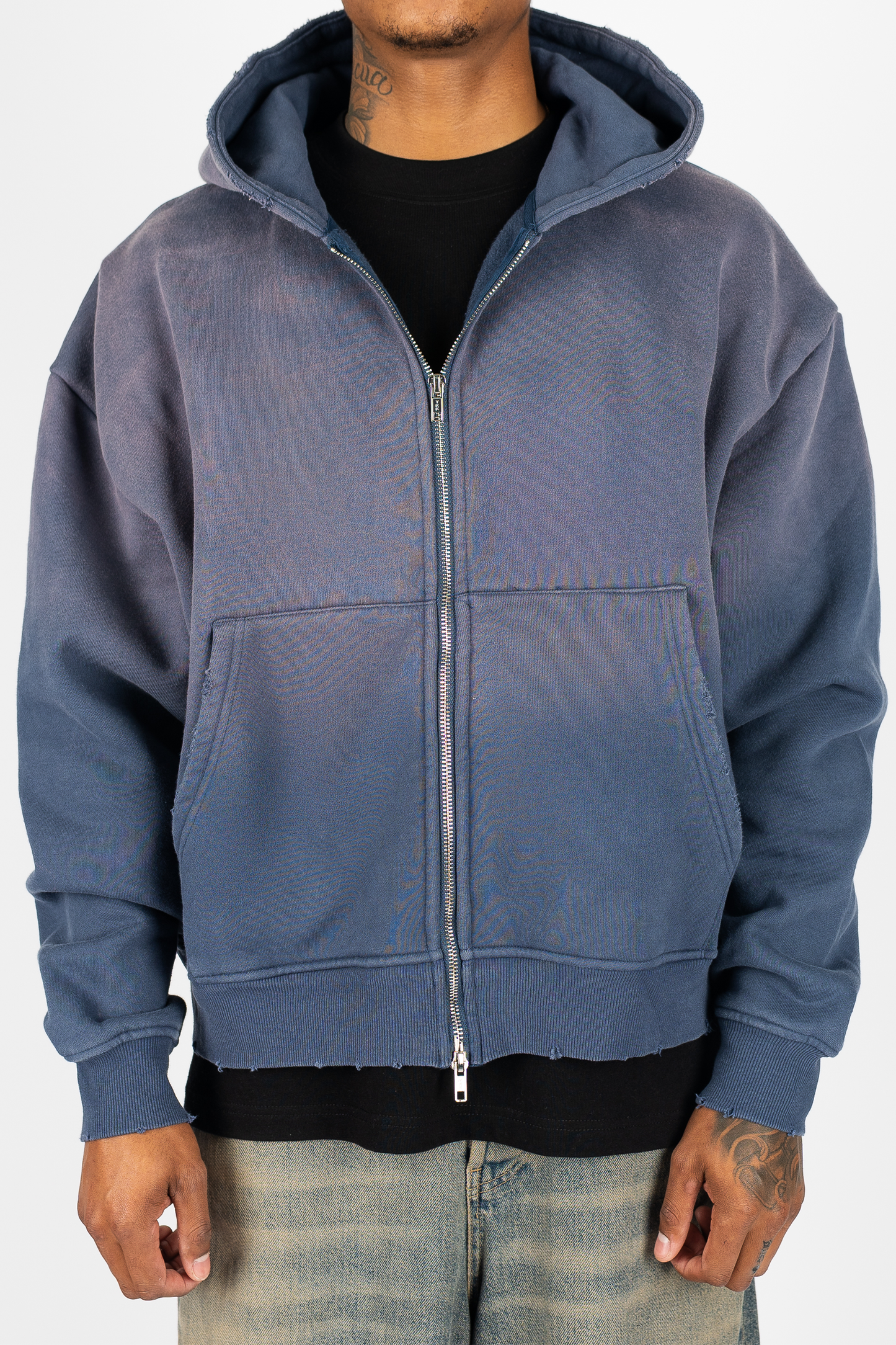 THE LABEL WEATHERED ZIP UP