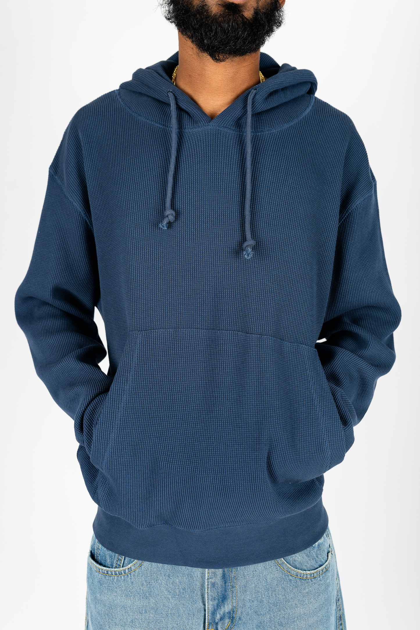 042 CLOTHING WAFFLE KNIT HOODIE