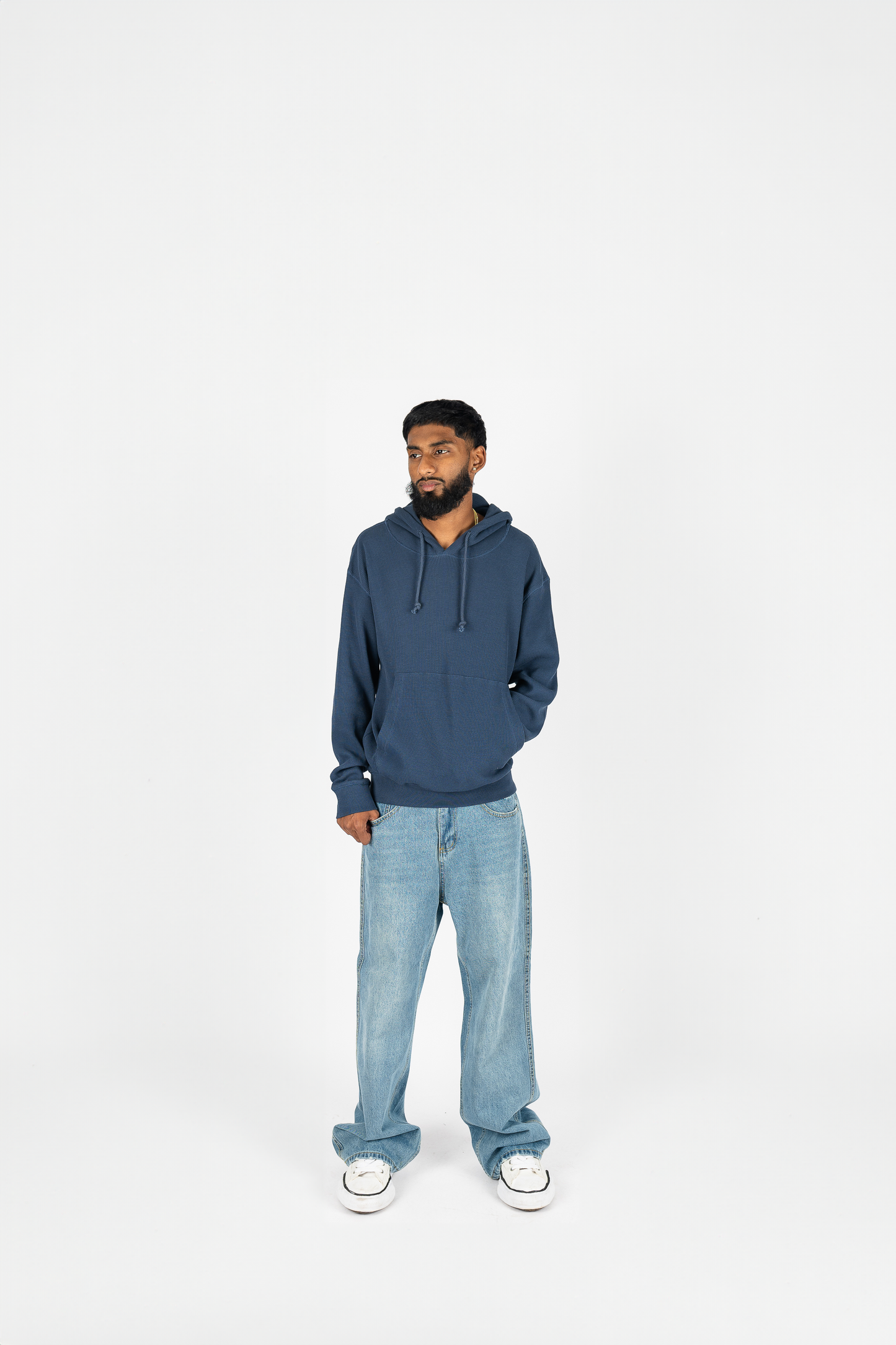042 CLOTHING WAFFLE KNIT HOODIE