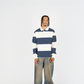 THE LABEL STRIPED RUGBY POLO