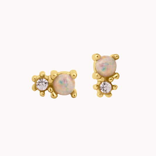 NORTHERN LIGHTS OPAL STUD EARRINGS