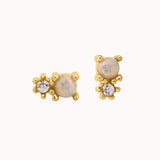 NORTHERN LIGHTS OPAL STUD EARRINGS