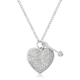 .12 CT HEART AND ARROW PENDANT WITH CZ