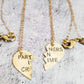 PARTNERS IN CRIME BROKEN HEART FRIENDSHIP NECKLACES