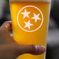 TENNESSEE FLAG PINT GLASS FOR BEER - STATE THEMED DRINKING DECOR AND GIFTS FOR TENNESSEAN WOMEN & MEN - 16 OZ GLASSES