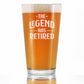 THE LEGEND HAS RETIRED - PINT GLASS FOR BEER - FUNNY RETIREMENT GIFTS FOR BOSS OR COWORKERS - 16 OZ