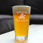 TAKING IT NICE & EASY SEA TURTLE PINT GLASS FOR BEER DRINKING MEN & WOMEN - FUN UNIQUE TURTLE GIFT IDEA