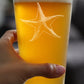 STARFISH PINT GLASS FOR BEER - BEACH THEMED DECOR AND DECORATIVE OCEAN GLASSWARE GIFTS FOR WOMEN AND MEN - 16 OZ GLASSES