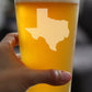 TEXAS STATE OUTLINE PINT GLASS FOR BEER - STATE THEMED DRINKING DECOR AND GIFTS FOR TEXAN WOMEN & MEN - 16 OZ GLASSES