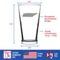 TENNESSEE STATE OUTLINE PINT GLASS FOR BEER - STATE THEMED DRINKING DECOR AND GIFTS FOR TENNESSEAN WOMEN & MEN - 16 OZ GLASSES