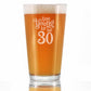 TOO YOUNG TO BE 30 - FUNNY 16 OZ PINT GLASS FOR BEER - 30TH BIRTHDAY GIFTS FOR MEN OR WOMEN TURNING 30 - BDAY PARTY DECOR
