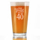 TOO YOUNG TO BE 40 - FUNNY 16 OZ PINT GLASS FOR BEER - 40TH BIRTHDAY GIFTS FOR MEN OR WOMEN TURNING 40 - BDAY PARTY DECOR