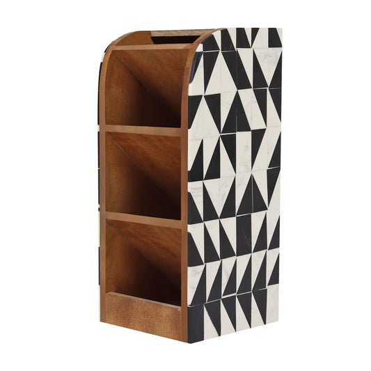 DECORATIVE DESK ORGANIZER INCLINE BLACK & WHITE