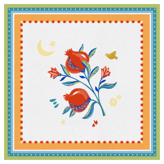 SQUARE STAIN RESISTANT PLACEMAT - POMEGRANATE - MAMMA MIA