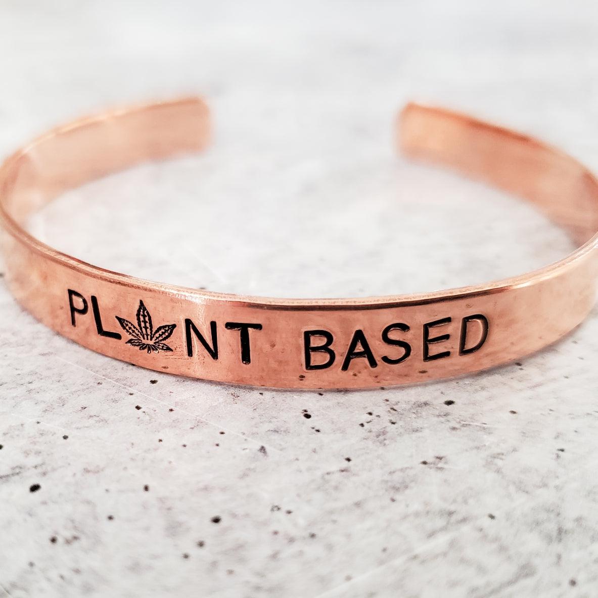 PLANT BASED STACKING CUFF BRACELET FOR VEGAN POT HEAD