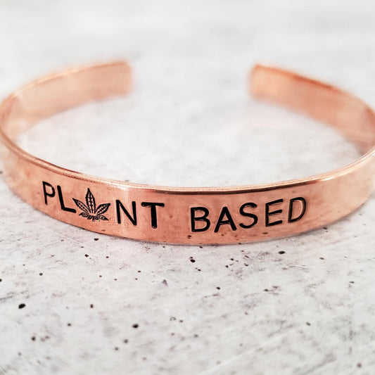 PLANT BASED STACKING CUFF BRACELET FOR VEGAN POT HEAD
