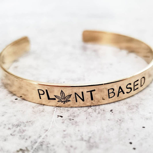 PLANT BASED STACKING CUFF BRACELET FOR VEGAN POT HEAD