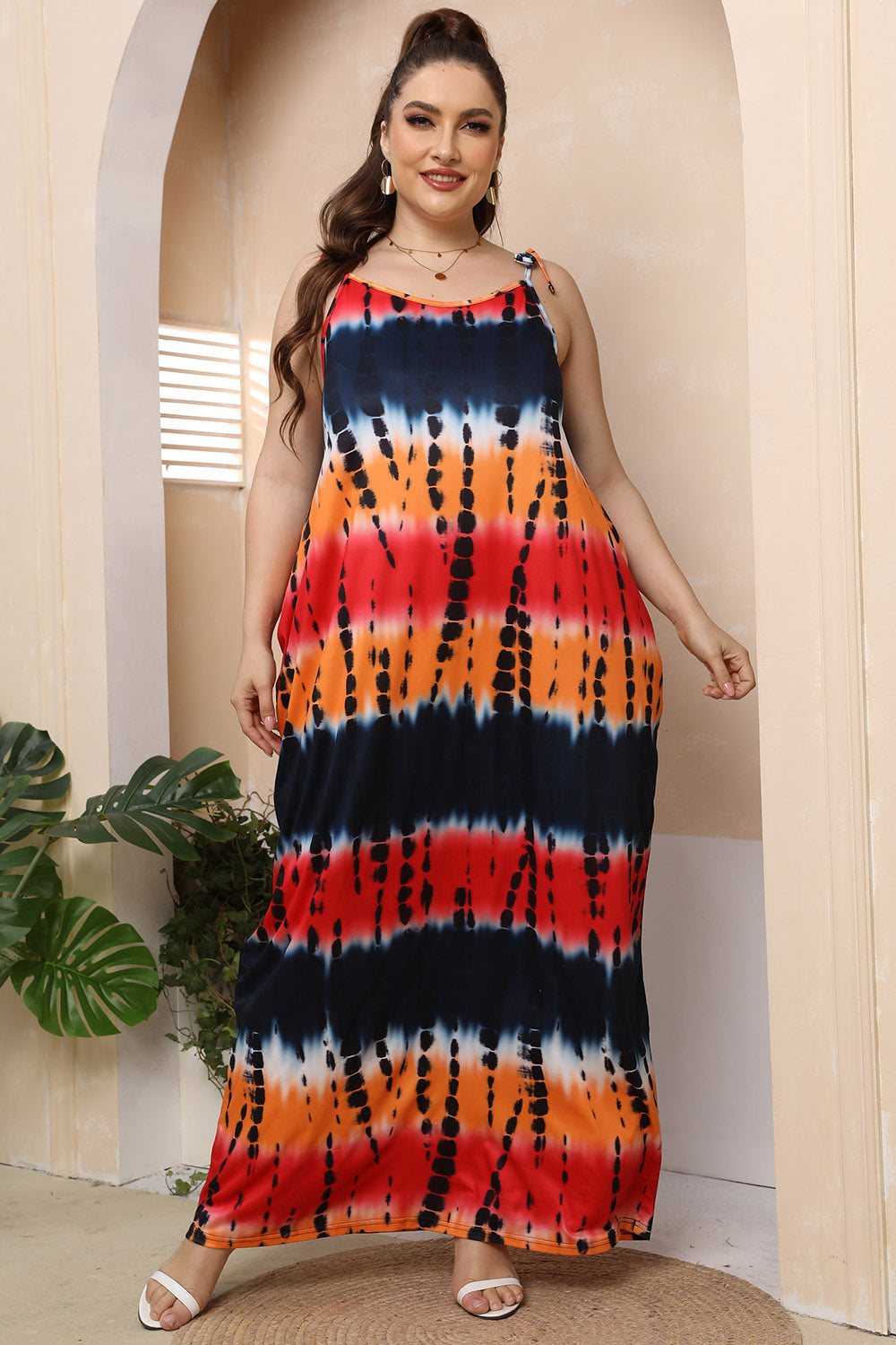 TIE-SHOULDER MAXI DRESS-Thriftique Marketplace