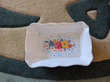 THE PIONEER WOMAN BRILLIANT BLOOMS CERAMIC BAKER CASSEROLE DISH 11.5IN X 7.9IN