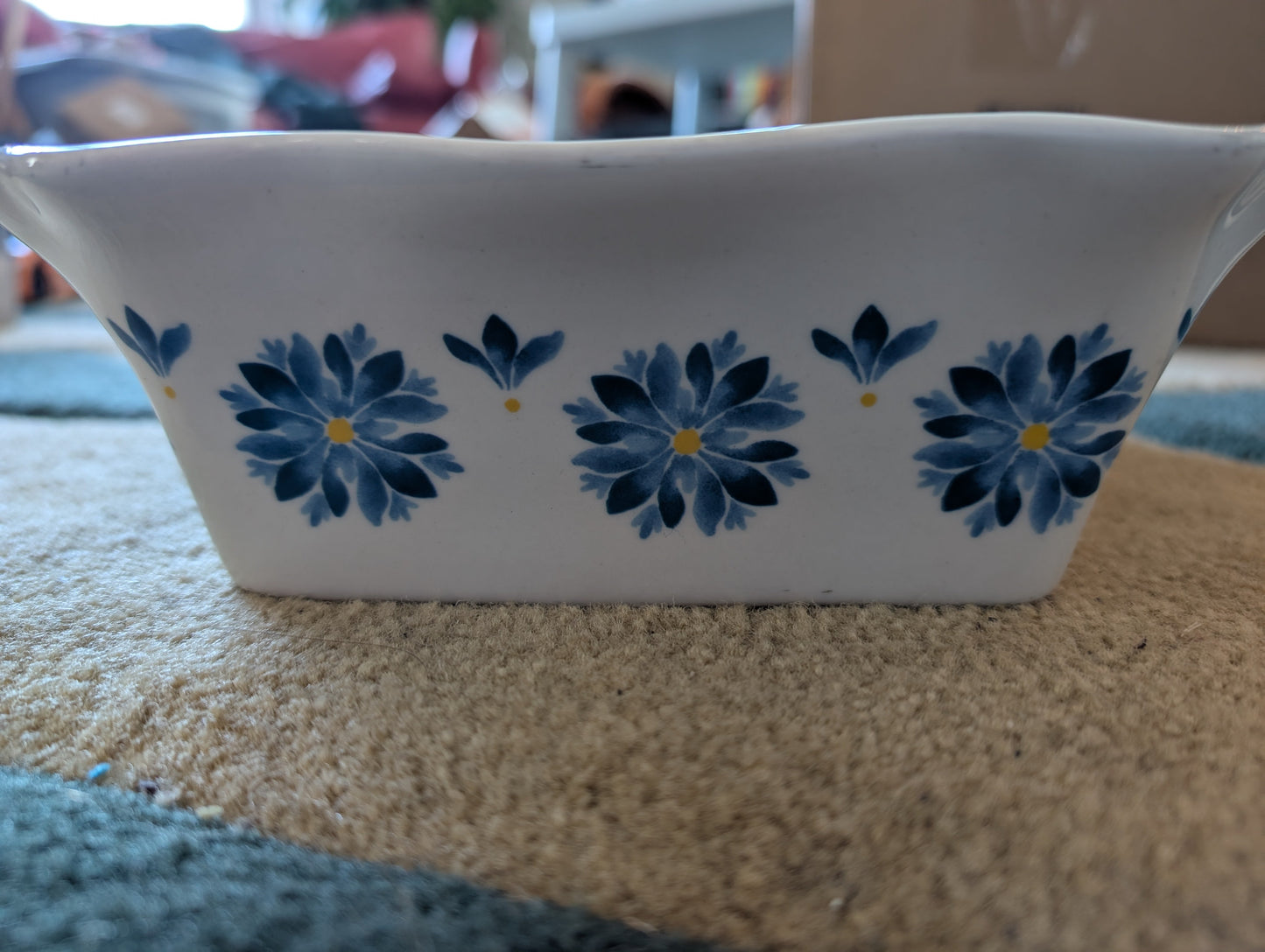 THE PIONEER WOMAN BRILLIANT BLOOMS CERAMIC BAKER CASSEROLE DISH 11.5IN X 7.9IN