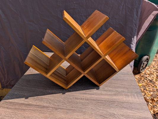 THRESHOLD ACACIA WOOD 8 BOTTLE WINE RACK BOTTLE HOLDER MODERN