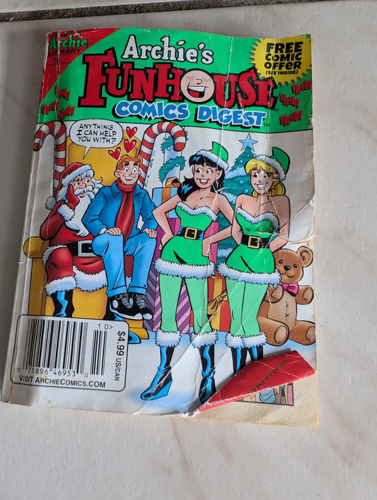 ARCHIE'S FUNHOUSE CHRISTMAS ANNUAL COMIC BOOK #10 BETTY VERONICA