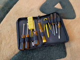 TRAVEL 12 PIECE FELLOWS COMPUTER TECH PC SERVICE/REPAIR TOOL KIT