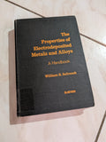 THE PROPERTIES OF ELECTRODEPOSITED METALS AND ALLOYS BOOK BY WILLIAM H. SAFRANEK