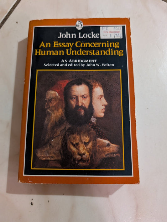 AN ESSAY CONCERNING HUMAN UNDERSTANDING BOOK BY JOHN LOCKE