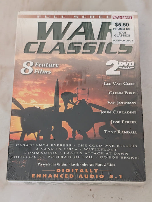 War Classics DVD - Vol. 1: 8 Feature Films - Casablanca Express, Waterfront, Cold War Killers, A Yank in Libya, Hitler's SS: Portrait of Evil, Eagles Attack at Dawn, Commandos, Go for Broke