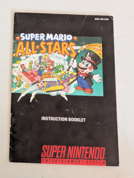 SUPER MARIO ALL-STARS VIDEO GAME INSTRUCTION BOOKLET SUPER NINTENDO